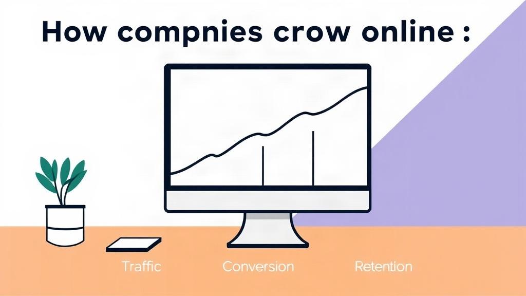Wie Unternehmen online wachsen.. Die drei Wachstumsströme: Traffic, Conversion, Retention Wie Unternehmen online wachsen.. Die drei Wachstumsströme: Traffic, Conversion, Retention